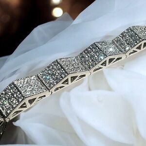🌺Unique Sterling Pave Bracelet